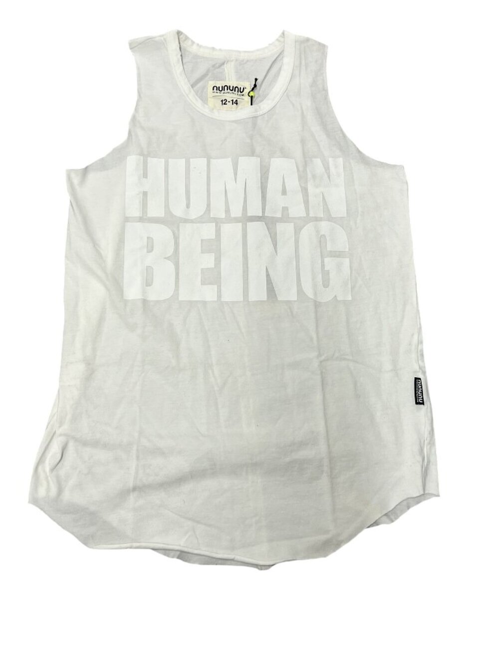 nununu Only Human Tank Top in White